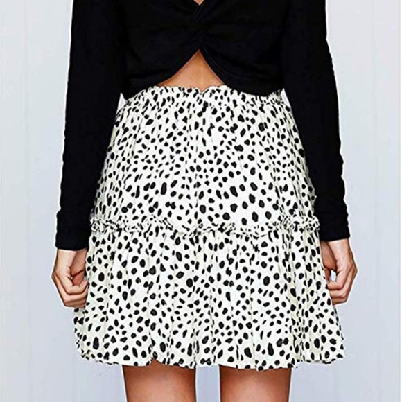 Cute High Waist Ruffle Skirt Floral Print Swing Be - Picture 4 of 5